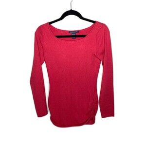 Boston Proper Womens Lightweight Red Cashmere Blend Size S Sweater  Holiday Fall